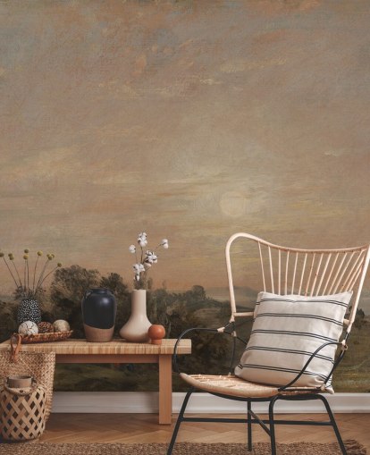fine art wallpaper mural called Hampstead Heath looking towards Harrow by John Constable