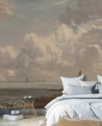 konstväggmålning kallad Harwich Lighthouse av John Constable för vardagsrum, sovrum och badrum