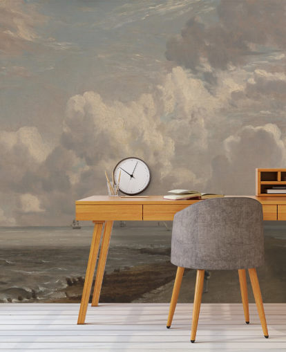 Kunsttapete namens Harwich Lighthouse von John Constable für Wohnzimmer, Schlafzimmer und Badezimmer Kunsttapete namens Harwich Lighthouse von John Constable für Wohnzimmer, Schlafzimmer und Badezimmer