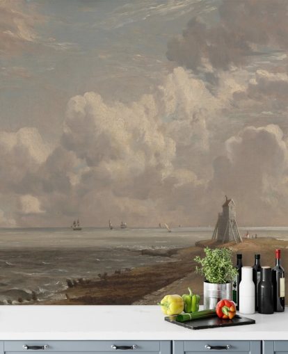 fine art wall mural called Harwich Lighthouse by John Constable for living rooms, bedrooms and bathrooms
