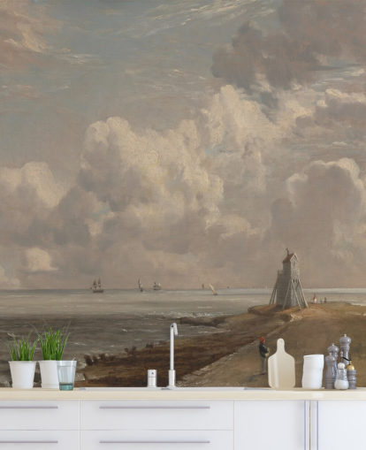 John Constablen taide-seinämaalaus nimeltä Harwich Lighthouse olohuoneisiin, makuuhuoneisiin ja kylpyhuoneisiin John Constablen taide-seinämaalaus nimeltä Harwich Lighthouse olohuoneisiin, makuuhuoneisiin ja kylpyhuoneisiin