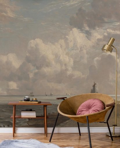 fine art wall mural called Harwich Lighthouse by John Constable for living rooms, bedrooms and bathrooms fine art wall mural called Harwich Lighthouse by John Constable for living rooms, bedrooms and bathrooms