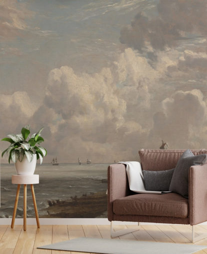 fine art wall mural called Harwich Lighthouse by John Constable for living rooms, bedrooms and bathrooms fine art wall mural called Harwich Lighthouse by John Constable for living rooms, bedrooms and bathrooms