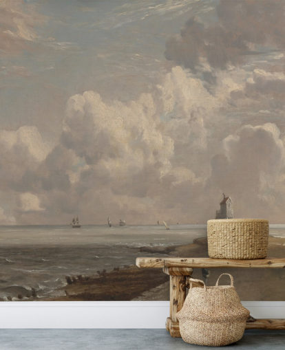 konstväggmålning kallad Harwich Lighthouse av John Constable för vardagsrum, sovrum och badrum konstväggmålning kallad Harwich Lighthouse av John Constable för vardagsrum, sovrum och badrum