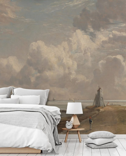 mural de parede de belas artes chamado Harwich Lighthouse de John Constable para salas de estar, quartos e banheiros mural de parede de belas artes chamado Harwich Lighthouse de John Constable para salas de estar, quartos e banheiros