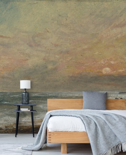 fine art wallpaper mural called Hove Beach by John Constable for bedrooms, living rooms and home offices