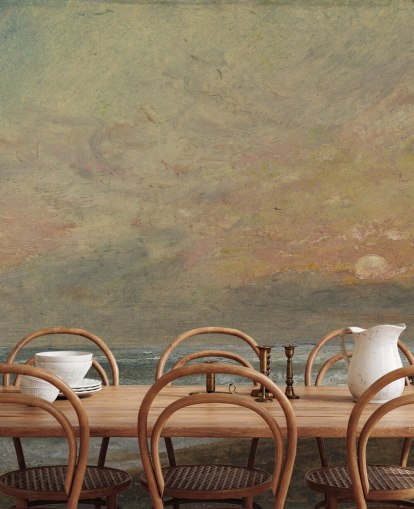 fine art wallpaper mural called Hove Beach by John Constable for bedrooms, living rooms and home offices