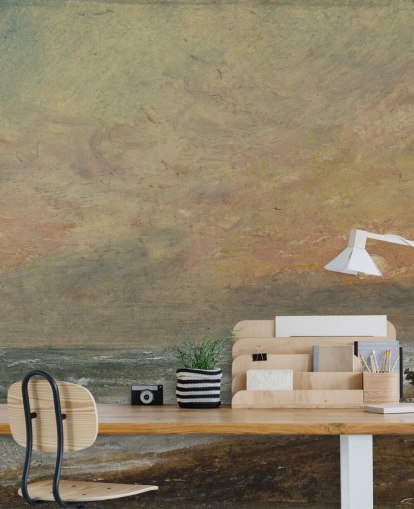 fine art behangmuurschildering genaamd Hove Beach van John Constable voor slaapkamers, woonkamers en thuiskantoren