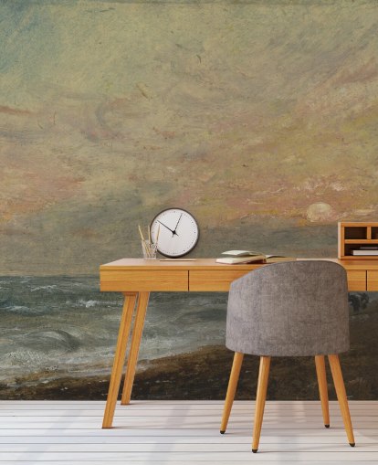 mural de papel de parede de belas artes chamado Hove Beach, de John Constable, para quartos, salas de estar e escritórios domésticos