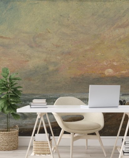 fine art wallpaper mural called Hove Beach by John Constable for bedrooms, living rooms and home offices fine art wallpaper mural called Hove Beach by John Constable for bedrooms, living rooms and home offices