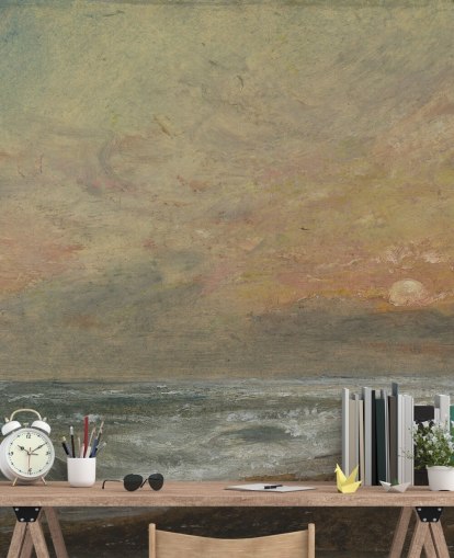 fine art behangmuurschildering genaamd Hove Beach van John Constable voor slaapkamers, woonkamers en thuiskantoren
