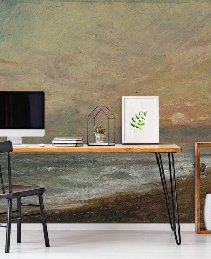 Kunsttapete namens Hove Beach von John Constable für Schlafzimmer, Wohnzimmer und Heimbüros