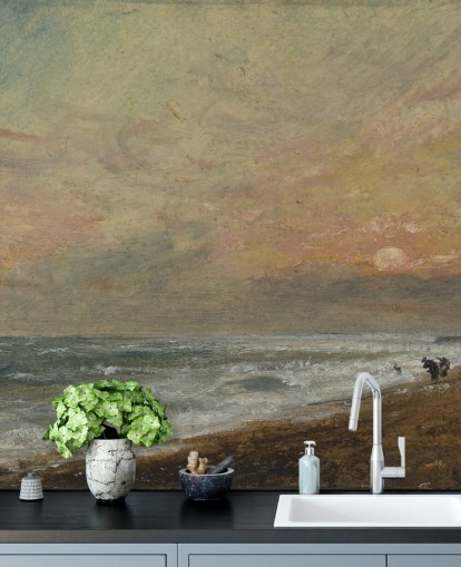 carta da parati fine art chiamata Hove Beach di John Constable per camere da letto, salotti e uffici domestici