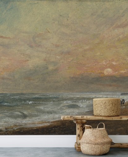 fine art wallpaper mural called Hove Beach by John Constable for bedrooms, living rooms and home offices fine art wallpaper mural called Hove Beach by John Constable for bedrooms, living rooms and home offices