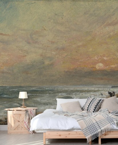 fine art wallpaper mural called Hove Beach by John Constable for bedrooms, living rooms and home offices