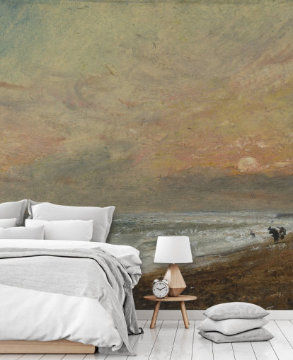 kunsttapet veggmaleri kalt Hove Beach av John Constable for soverom, stuer og hjemmekontorer kunsttapet veggmaleri kalt Hove Beach av John Constable for soverom, stuer og hjemmekontorer