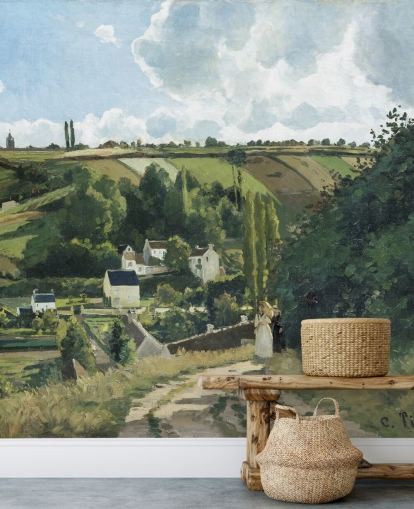 carta da parati fine art chiamata Jalais Hill, Pontoise di Camille Pissarro per camere da letto e salotti