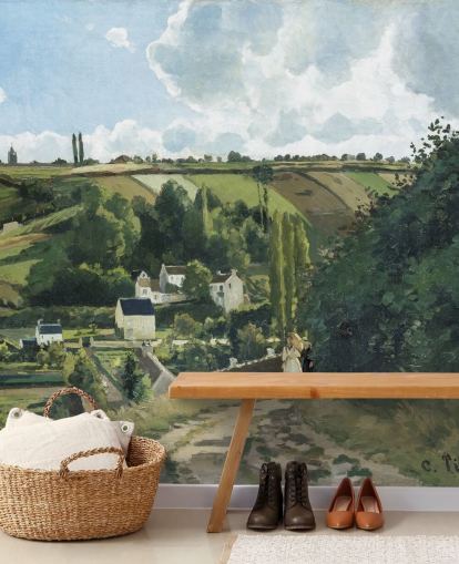 kunsttapet veggmaleri kalt Jalais Hill, Pontoise av Camille Pissarro for soverom og salonger
