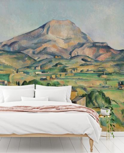 Paul Cezannen taide-taustakuvamaalaus nimeltä La Montagne Sainte-Victoire makuuhuoneisiin ja olohuoneisiin