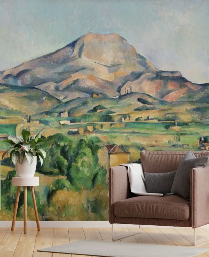 fine art wallpaper mural called La Montagne Sainte-Victoire by Paul Cezanne for bedrooms and living rooms fine art wallpaper mural called La Montagne Sainte-Victoire by Paul Cezanne for bedrooms and living rooms