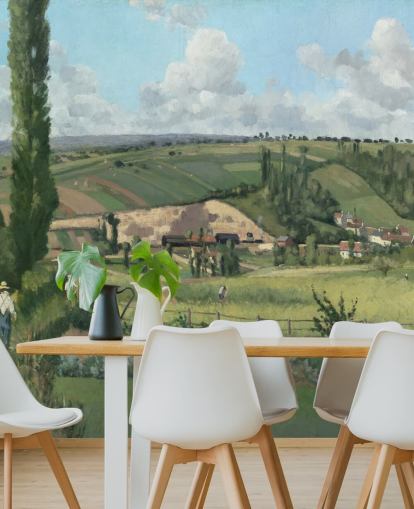 papier peint mural d'art intitulé Paysage aux Pâtis, Pontoise par Camille Pissarro papier peint mural d'art intitulé Paysage aux Pâtis, Pontoise par Camille Pissarro