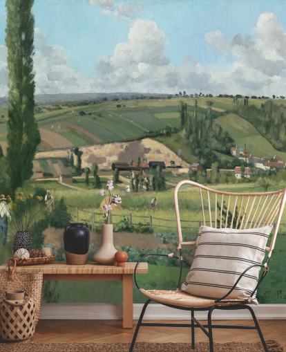 Kunsttapete mit dem Titel Landschaft in Les Pâtis, Pontoise von Camille Pissarro