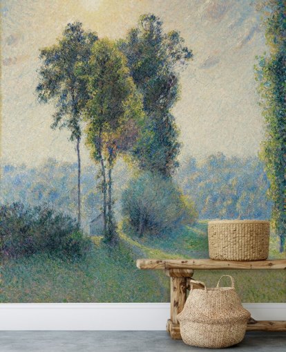 taidetaustakuvamaalaus nimeltä Maisema Saint-Charlesissa, lähellä Gisors, Auringonlasku, kirjoittanut Camille Pissarro taidetaustakuvamaalaus nimeltä Maisema Saint-Charlesissa, lähellä Gisors, Auringonlasku, kirjoittanut Camille Pissarro