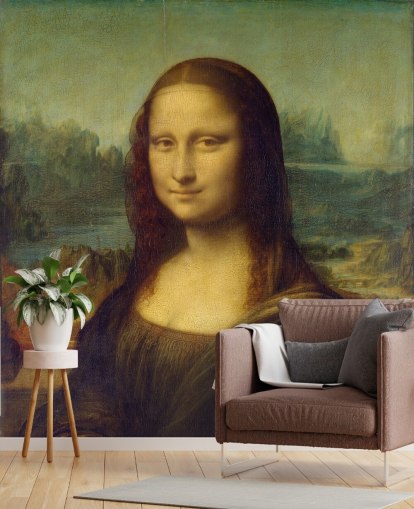 carta da parati fine art chiamata Mona Lisa di Leonardo Da Vinci per camere da letto, uffici domestici e corridoi carta da parati fine art chiamata Mona Lisa di Leonardo Da Vinci per camere da letto, uffici domestici e corridoi