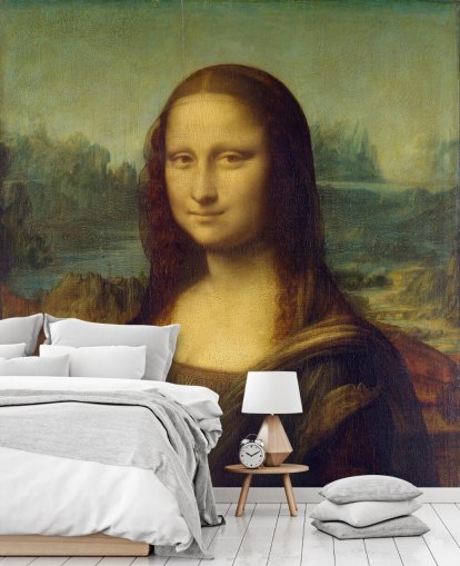 carta da parati fine art chiamata Mona Lisa di Leonardo Da Vinci per camere da letto, uffici domestici e corridoi