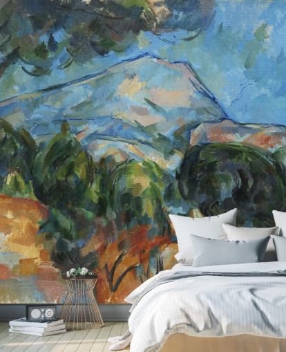 mural de pared de bellas artes llamado Mount Sainte-Victoire (1904) de Paul Cezanne para dormitorios