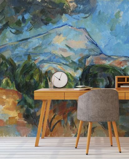 fine art wall mural called Mount Sainte-Victoire (1904) by Paul Cezanne for bedrooms