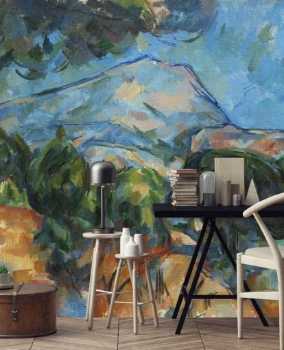 murale d'arte chiamato Mount Sainte-Victoire (1904) di Paul Cezanne per camere da letto