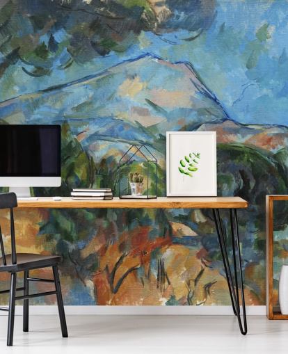 fine art wall mural called Mount Sainte-Victoire (1904) by Paul Cezanne for bedrooms