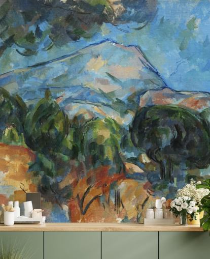 Kunstgemälde namens Mount Sainte-Victoire (1904) von Paul Cezanne für Schlafzimmer Kunstgemälde namens Mount Sainte-Victoire (1904) von Paul Cezanne für Schlafzimmer