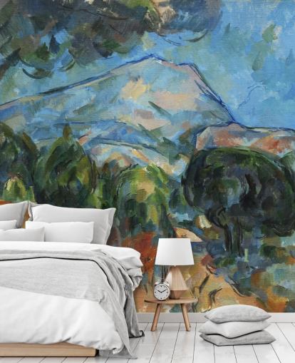 fine art wall mural called Mount Sainte-Victoire (1904) by Paul Cezanne for bedrooms