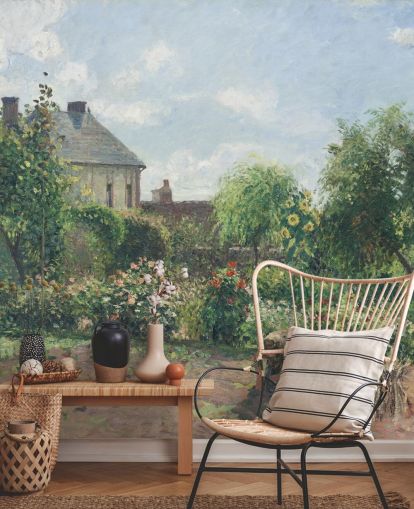 kunsttapet veggmaleri kalt The Artist's Garden at Eragny av Camille Pissarro kunsttapet veggmaleri kalt The Artist's Garden at Eragny av Camille Pissarro