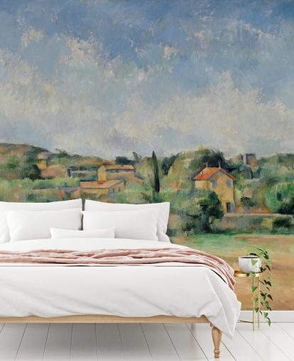 carta da parati fine art chiamata The Bellevue Plain di Paul Cezanne per camere da letto e salotti carta da parati fine art chiamata The Bellevue Plain di Paul Cezanne per camere da letto e salotti