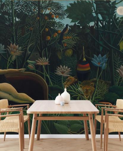 fine art wall mural called The Dream by Henri Rousseau for living rooms and bedrooms fine art wall mural called The Dream by Henri Rousseau for living rooms and bedrooms