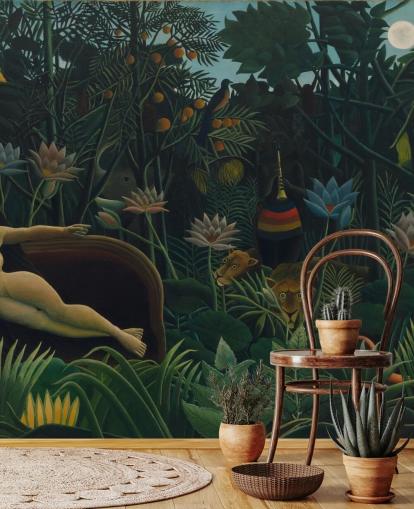 fine art wall mural called The Dream by Henri Rousseau for living rooms and bedrooms