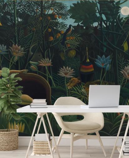 mural de pared de bellas artes llamado El sueño de Henri Rousseau para salas de estar y dormitorios mural de pared de bellas artes llamado El sueño de Henri Rousseau para salas de estar y dormitorios