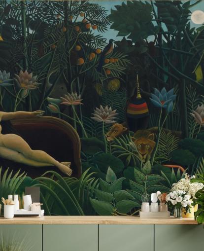 fine art wall mural called The Dream by Henri Rousseau for living rooms and bedrooms
