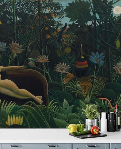 murale d'arte chiamato The Dream di Henri Rousseau per salotti e camere da letto