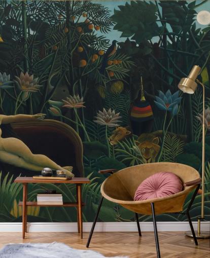 murale d'arte chiamato The Dream di Henri Rousseau per salotti e camere da letto
