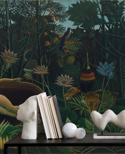 murale d'arte chiamato The Dream di Henri Rousseau per salotti e camere da letto