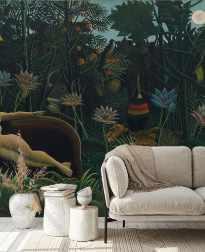 fine art wall mural called The Dream by Henri Rousseau for living rooms and bedrooms