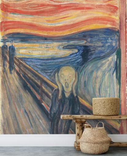 carta da parati fine art chiamata The Scream di Edvard Munch per camere da letto e salotti carta da parati fine art chiamata The Scream di Edvard Munch per camere da letto e salotti