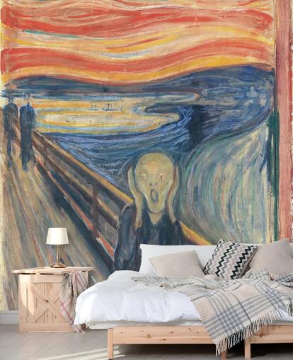 papier peint mural d'art intitulé The Scream d'Edvard Munch pour les chambres et les salons papier peint mural d'art intitulé The Scream d'Edvard Munch pour les chambres et les salons
