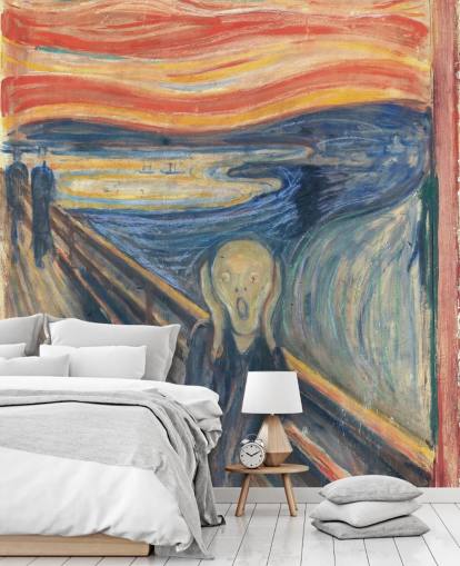 kunsttapet veggmaleri kalt The Scream av Edvard Munch for soverom og stuer kunsttapet veggmaleri kalt The Scream av Edvard Munch for soverom og stuer