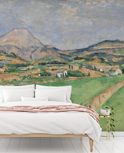 kunsttapet vægmaleri kaldet Toward Mont Sainte-Victoire af Paul Cezanne til soveværelser og lounger