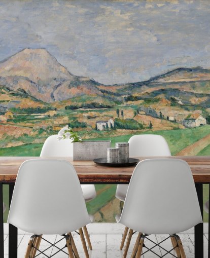 fine art wallpaper mural called Toward Mont Sainte-Victoire by Paul Cezanne for bedrooms and lounges fine art wallpaper mural called Toward Mont Sainte-Victoire by Paul Cezanne for bedrooms and lounges